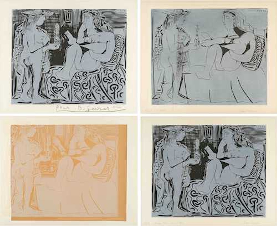 Deux femmes avec un vase à fleurs by Pablo Picasso