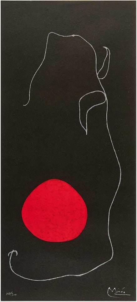 Oiseau devant le soleil by Joan Miró