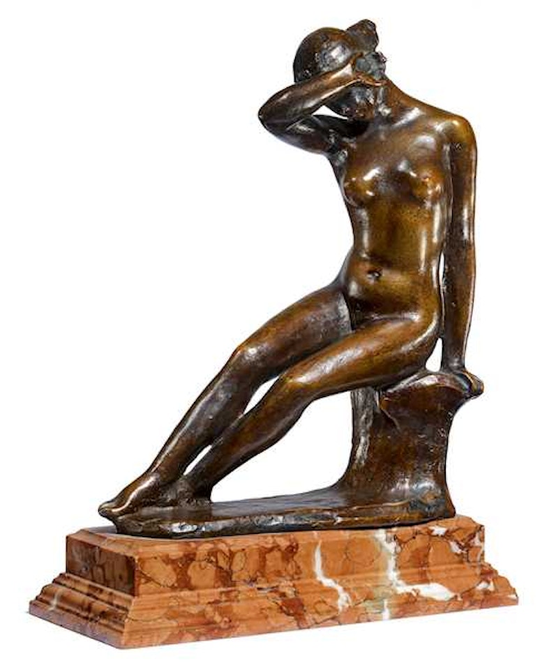 Jeune fille se voilant les yeux by Aristide Maillol