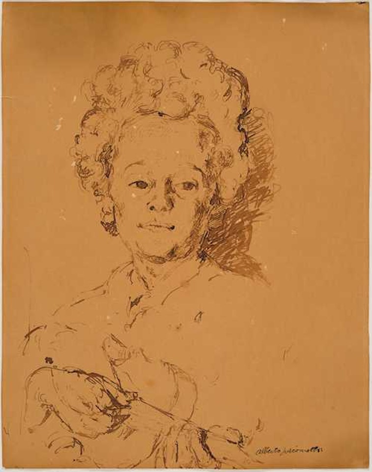 Bruno au violon by Alberto Giacometti