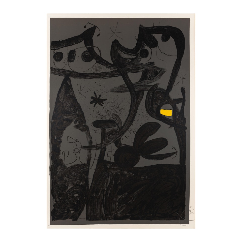 Défilé de mannequins sur la lune by Joan Miró