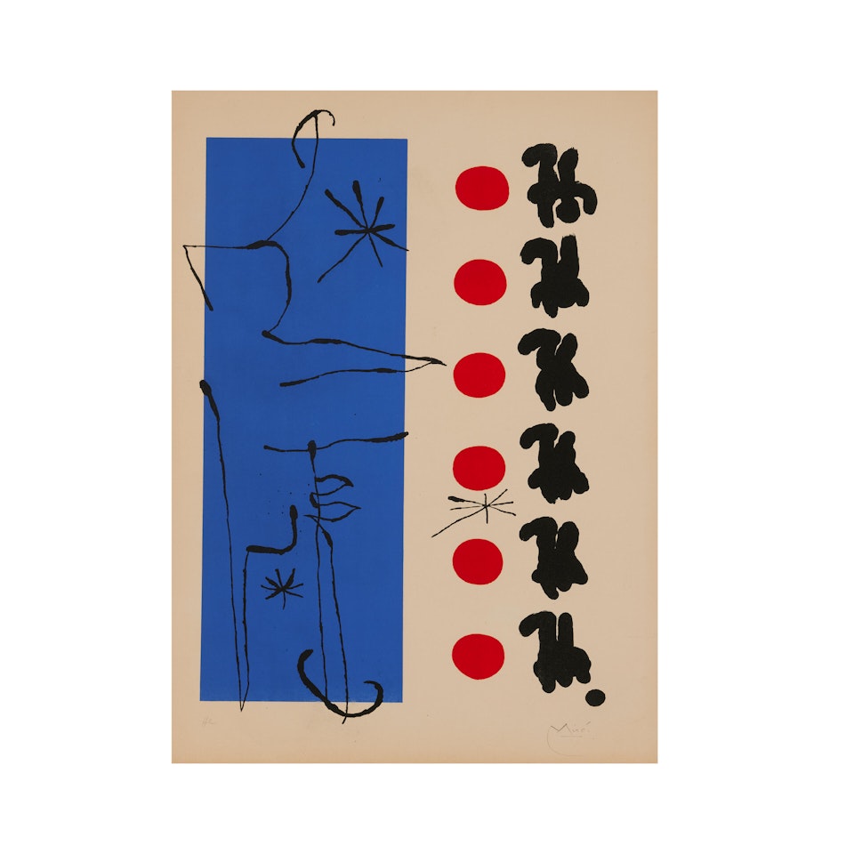 Rouge et bleu by Joan Miró