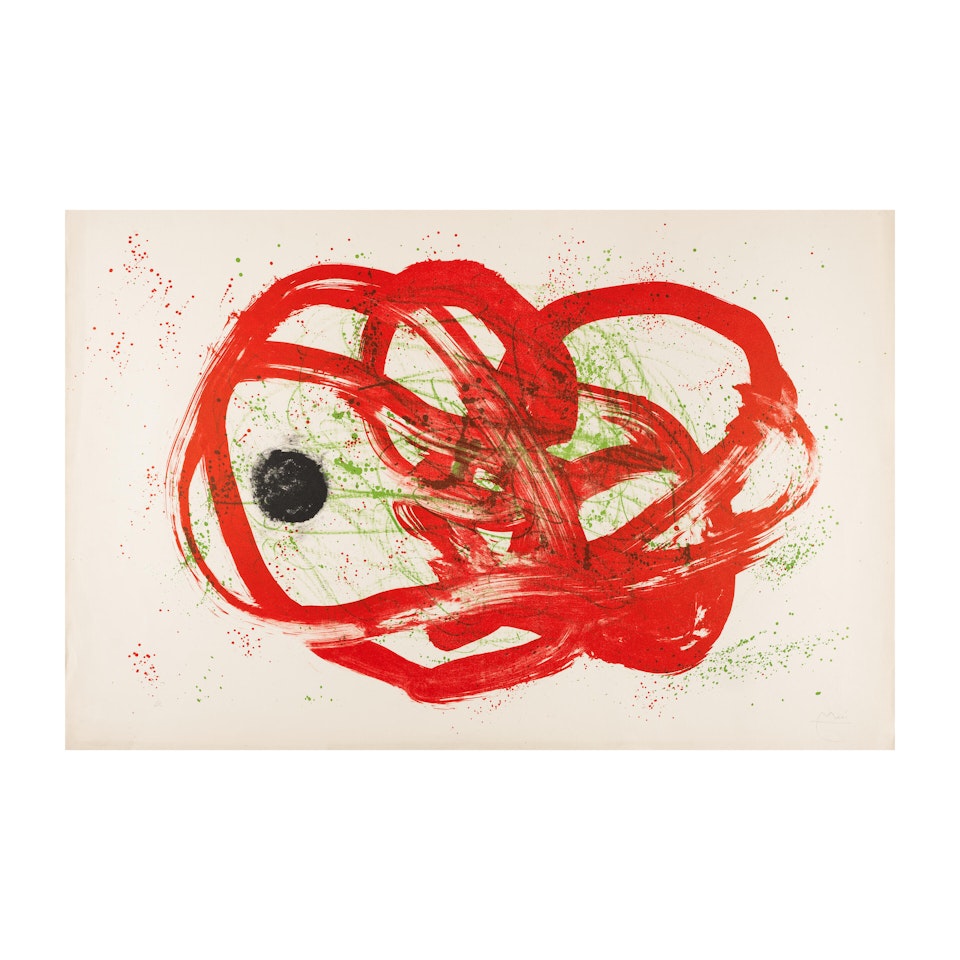 Série I, vert sur rouge by Joan Miró