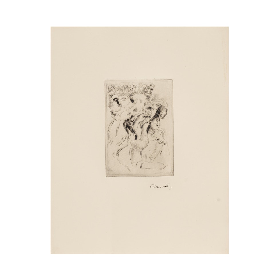 Le Chapeau Épinglé (La Fille de Berthe Morisot et sa Cousine), 2e planche by Pierre-Auguste Renoir