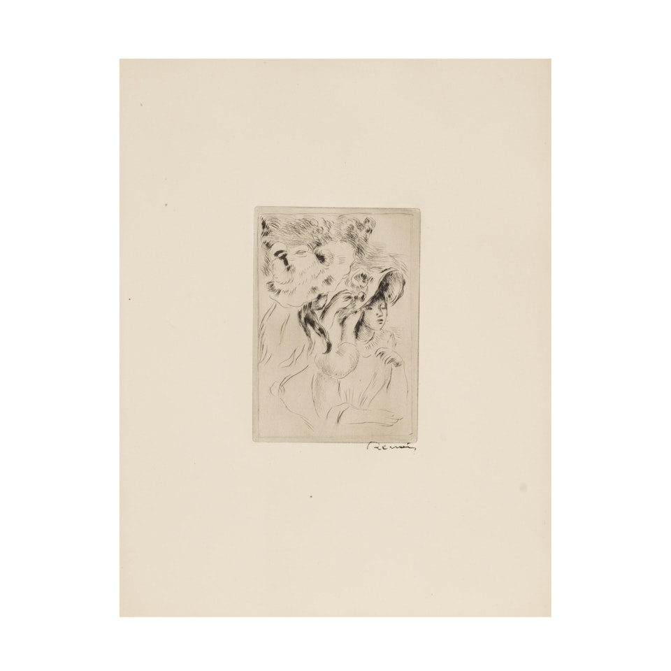 Le Chapeau Épinglé (La Fille de Berthe Morisot et sa Cousine), 2e planche by Pierre-Auguste Renoir