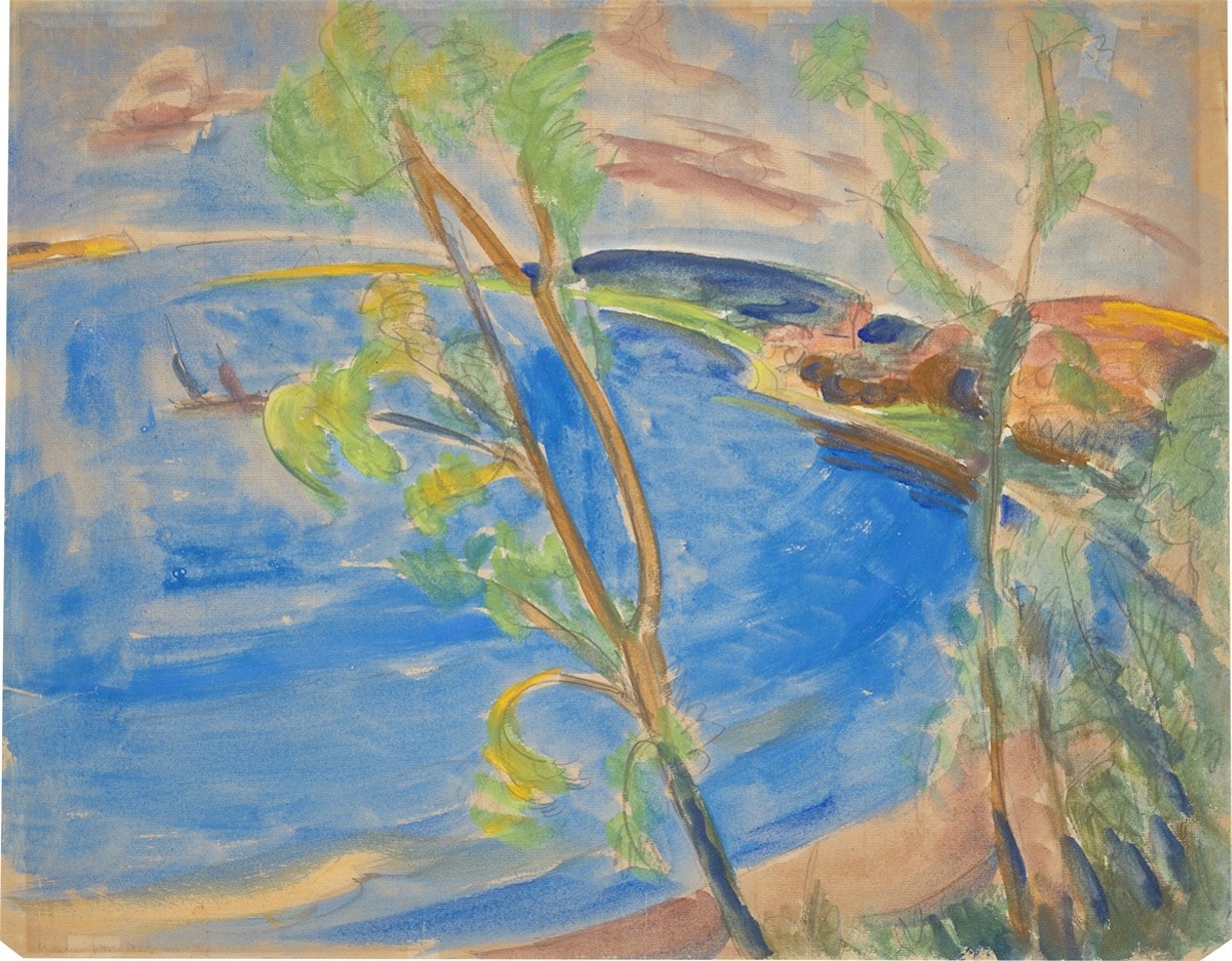 ”Baum vorm Meer” by Erich Heckel