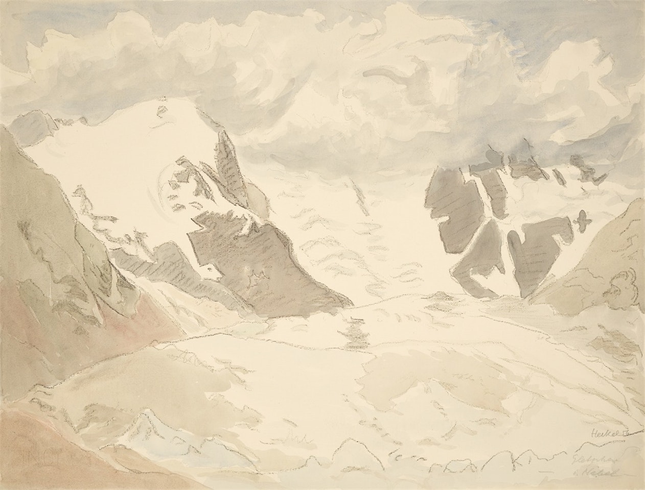 ”Gletscher i. Nebel” by Erich Heckel