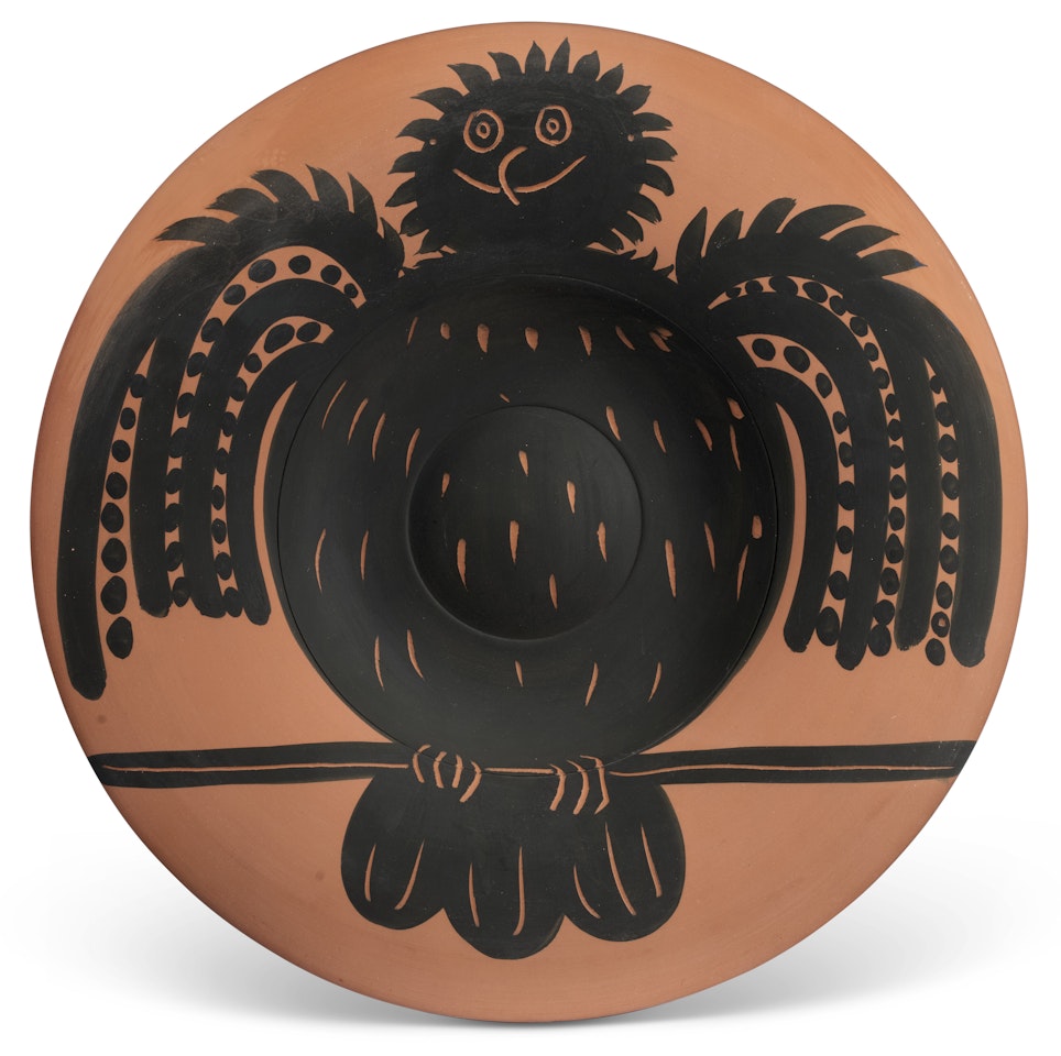 Hibou noir perché (A.R. 398) by Pablo Picasso