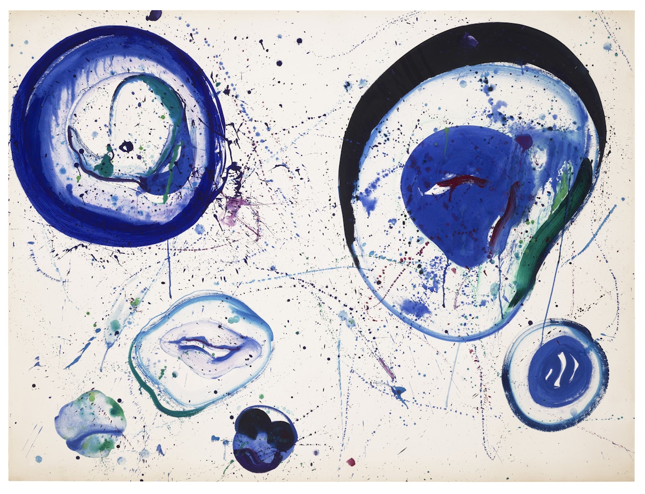 Untitled (Blue Balls) by Sam Francis