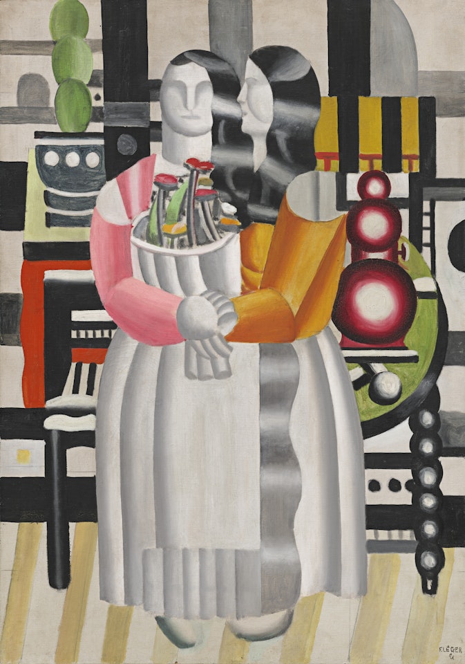 Les Confidences (Les deux femmes au bouquet) by Fernand Leger