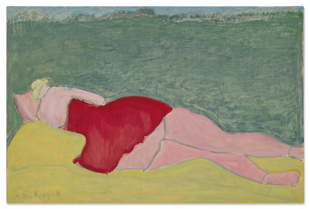 Sleeping Bather by Milton Avery