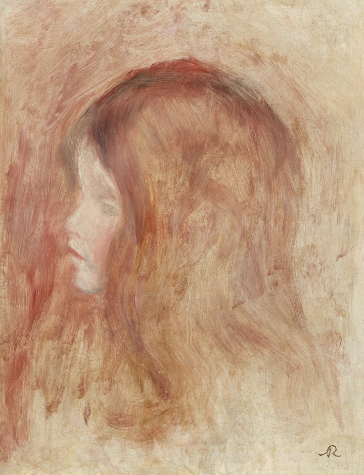 T ê te d"enfant de profil by Pierre-Auguste Renoir
