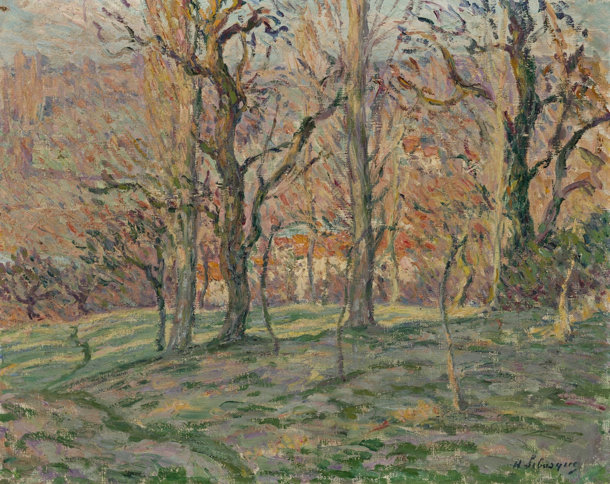 Les maisons rouges à travers les arbres by Henri Lebasque