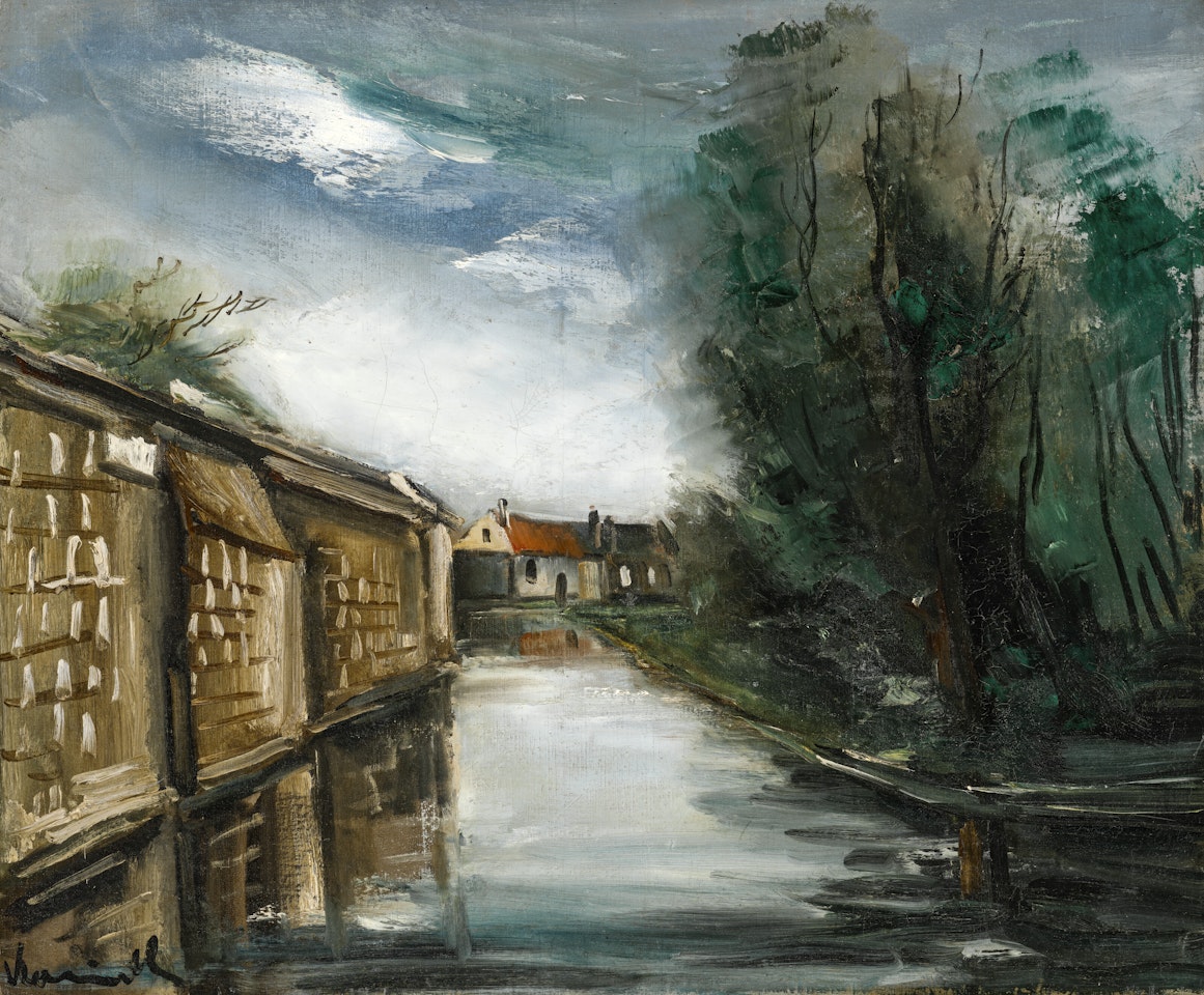 Le village et le canal by Maurice de Vlaminck