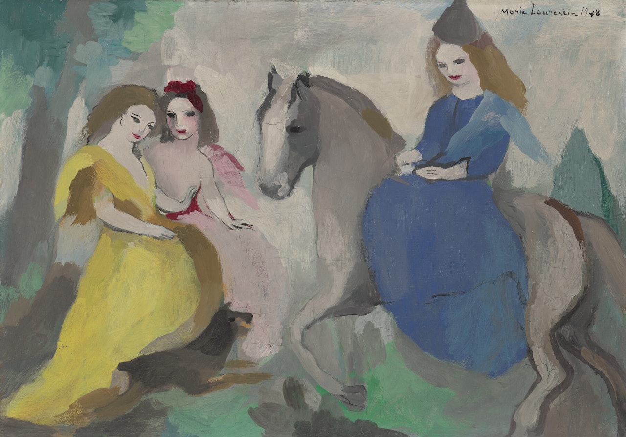 L"amazone et deux jeunes filles by Marie Laurencin