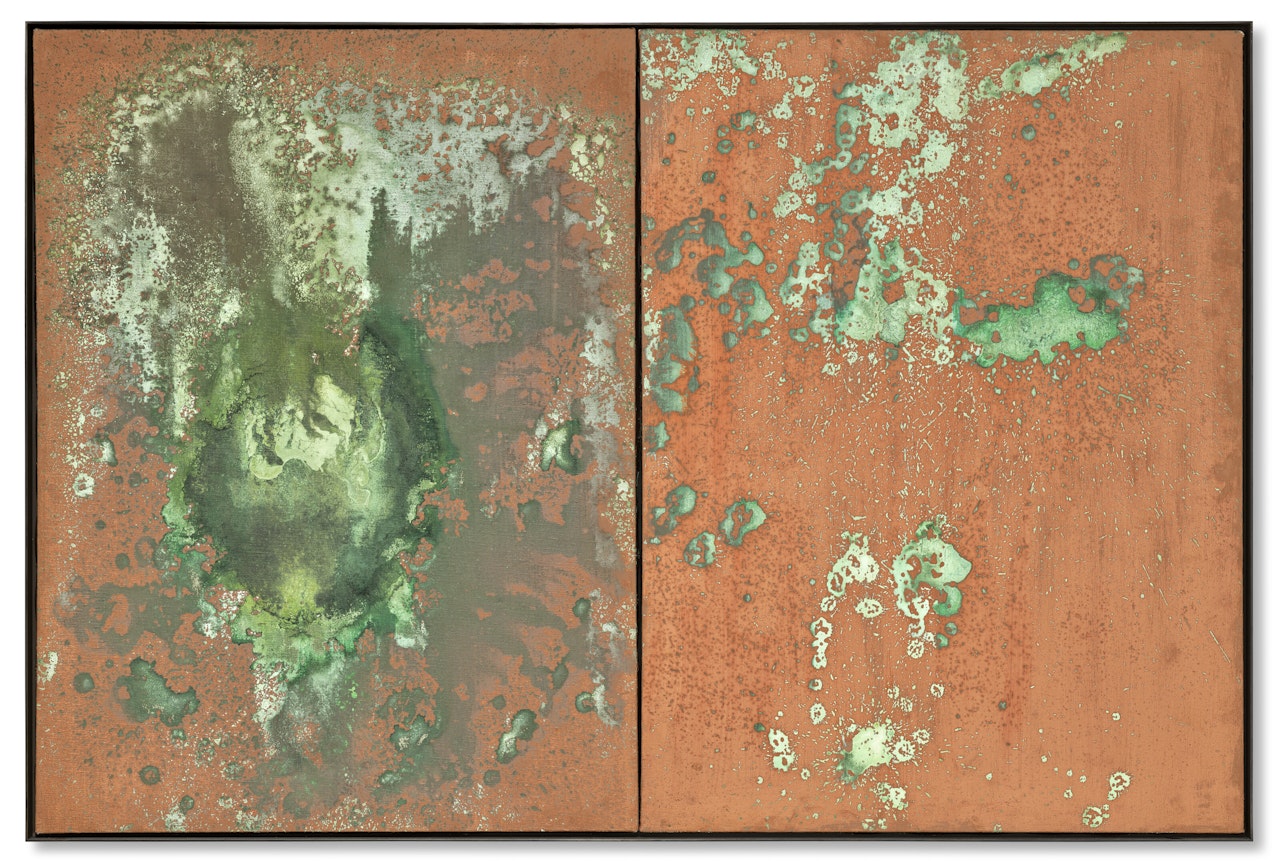 Oxidation Painting (Diptych) by Andy Warhol