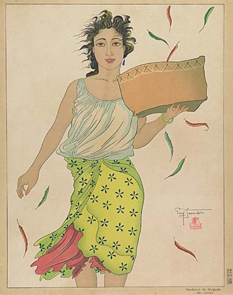 Vendeuse de Mangues, Marianes by Paul Jacoulet
