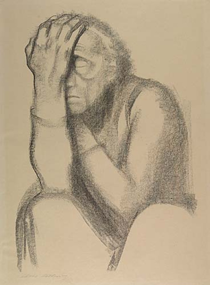 Nachdenkende Frau by Kathe Kollwitz