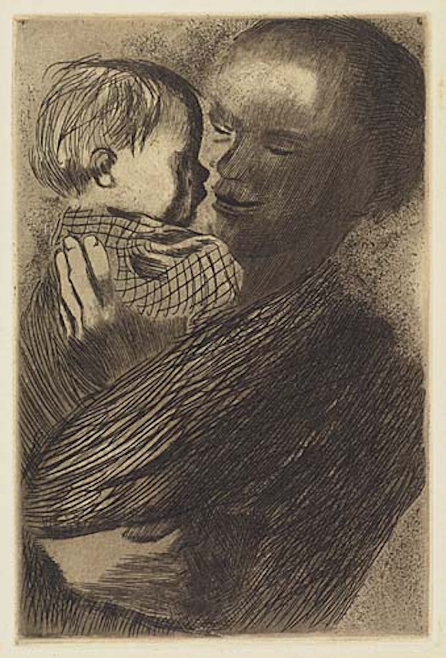 Frau mit Ubereinandergelegten Handen by Kathe Kollwitz
