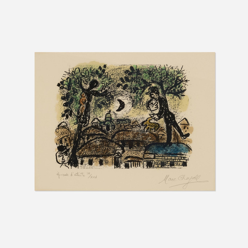La Lune noir by Marc Chagall