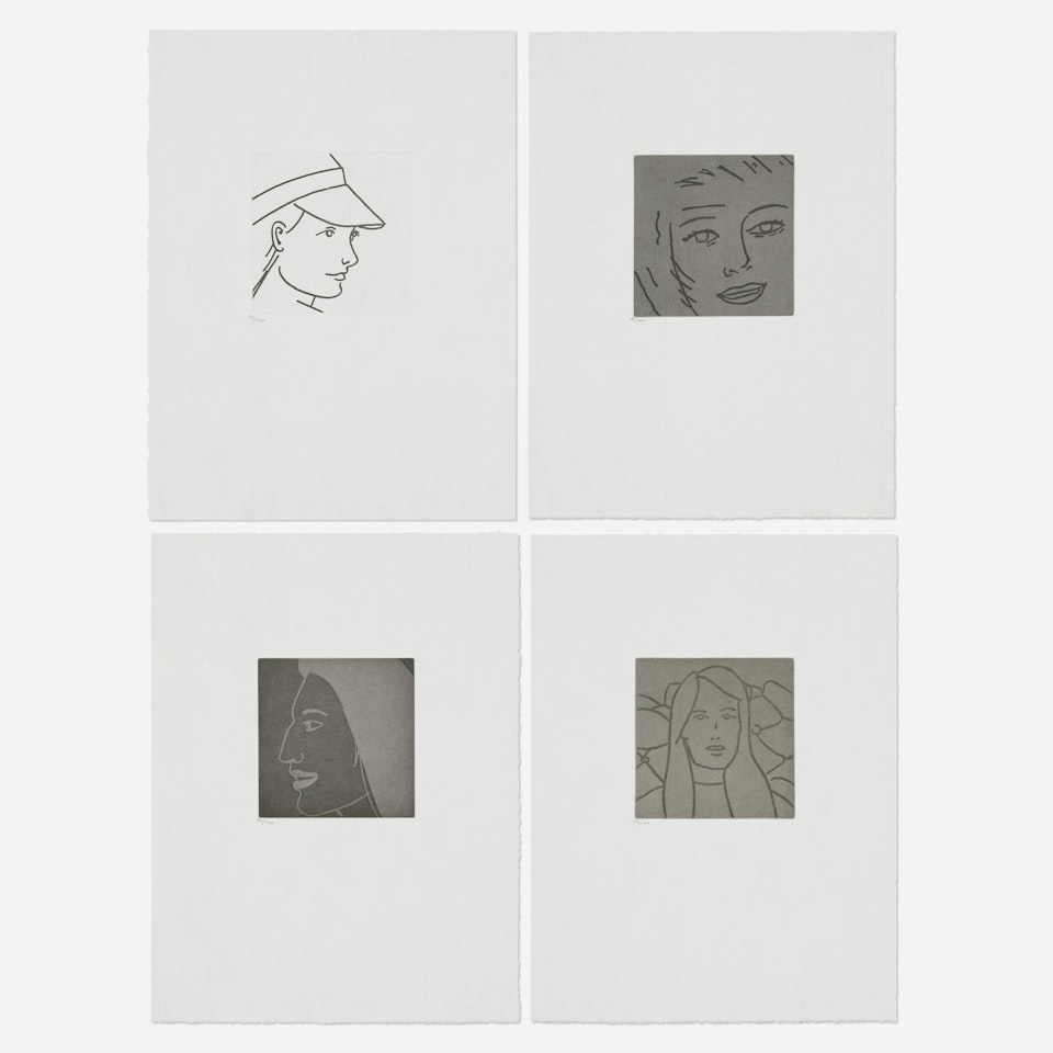 Four works from the Gloria portfolio by Alex Katz