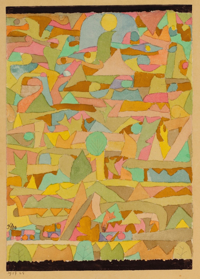 Miniatüre Oben u Unten Schwarz Gefasst (Miniature Framed Black at Top and Bottom) by Paul Klee