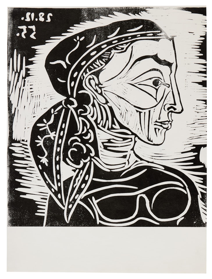 Profil de Jacqueline au foulard by Pablo Picasso