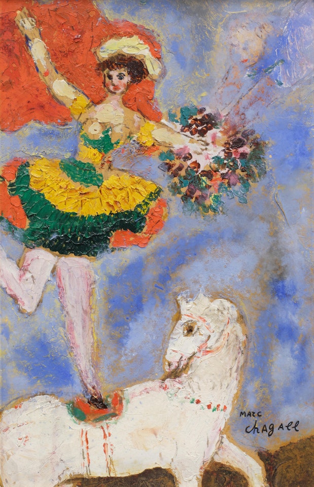 L"Écuyère au cheval blanc by Marc Chagall