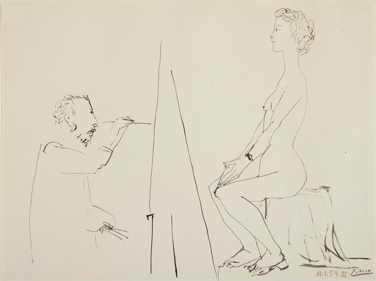 Peintre et modèle by Pablo Picasso
