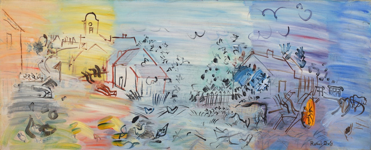 Village et ferme dans la Haute-Garonne by Raoul Dufy