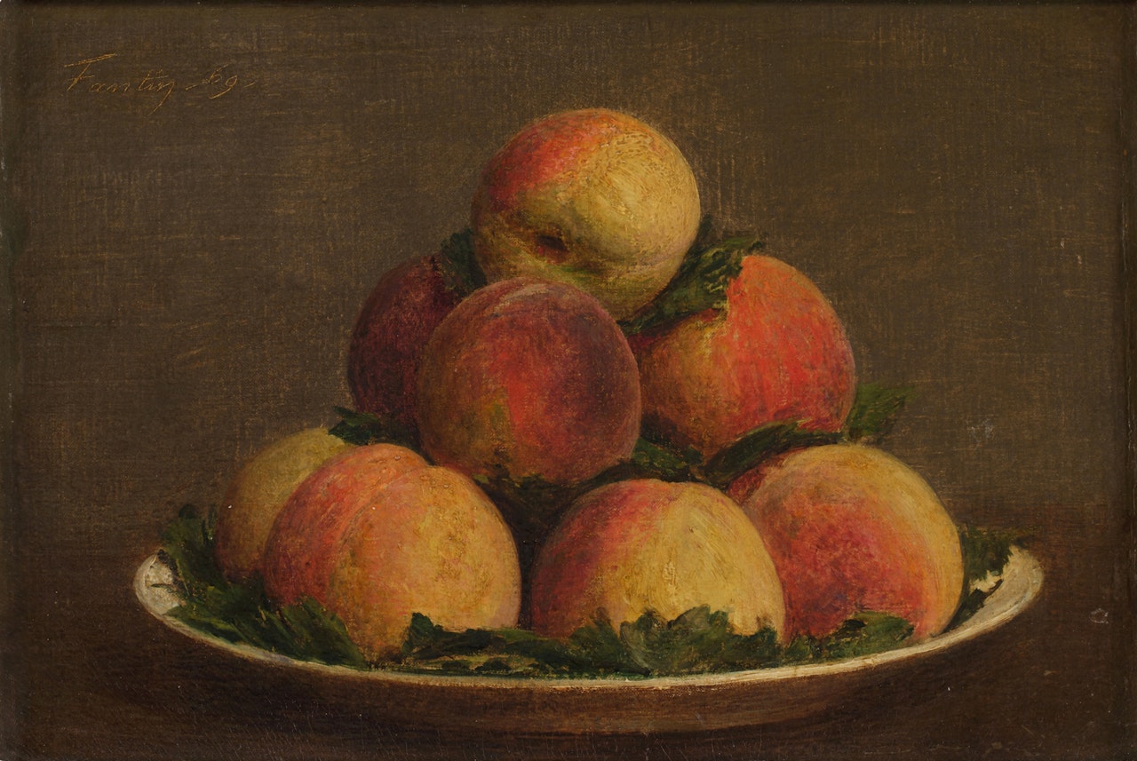 Nature morte aux pêches by Henri Fantin-Latour