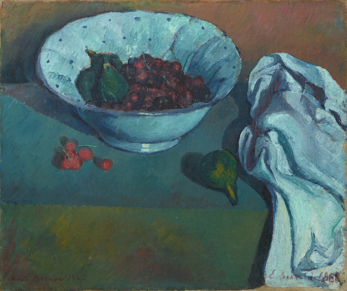 Nature morte aux cerises et figues by Emile Bernard