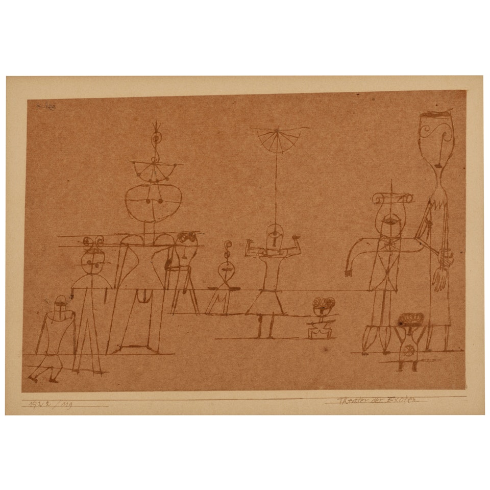 Scene auf dem Theater der Exoten by Paul Klee