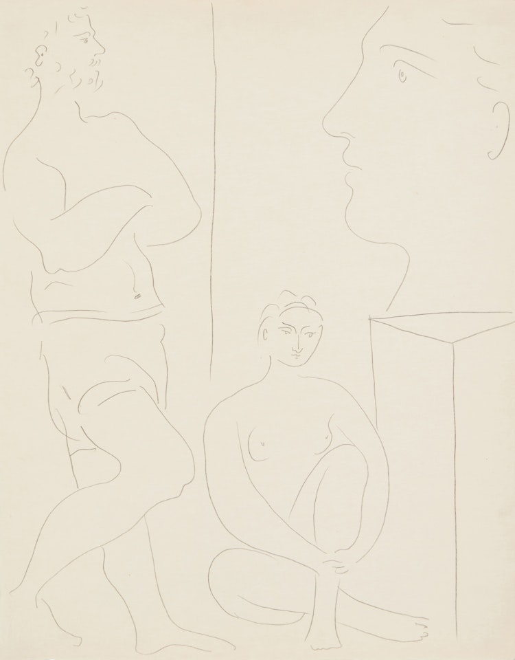 Sculpteur et modèle by Pablo Picasso