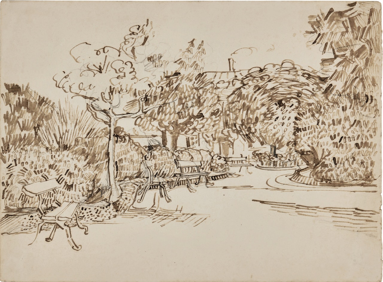 Jardin public avec bancs à la Place Lamartine by Vincent van Gogh