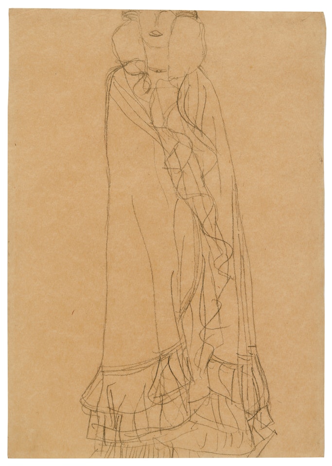 Stehend von vorne (Studie für Bildnis Adele Bloch-Bauer) (Study for Portrait I of Adele Bloch-Bauer) by Gustav Klimt