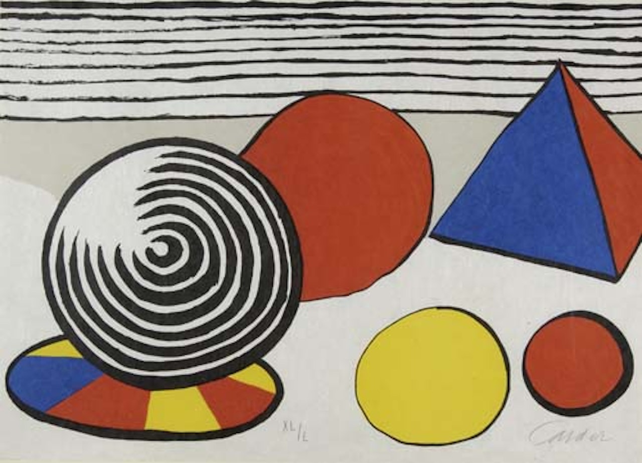 Le Mémoire Elementaire (Composition with Pyramid and Spheres) by Alexander Calder