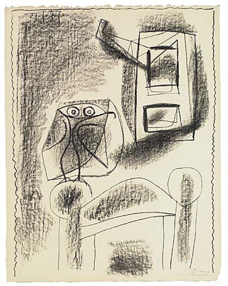 Hibou au crayon by Pablo Picasso