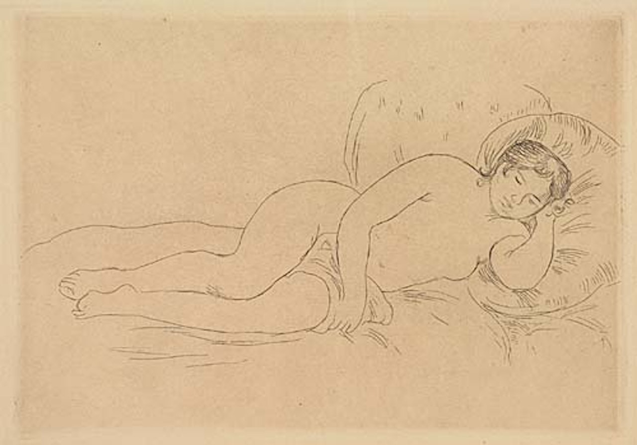 Femme nue couchée, tournée à droite (2e planche) by Pierre-Auguste Renoir