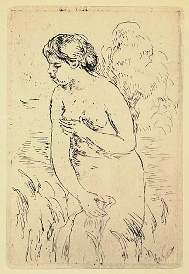 Baingneuse debout, à mi-jambes by Pierre-Auguste Renoir