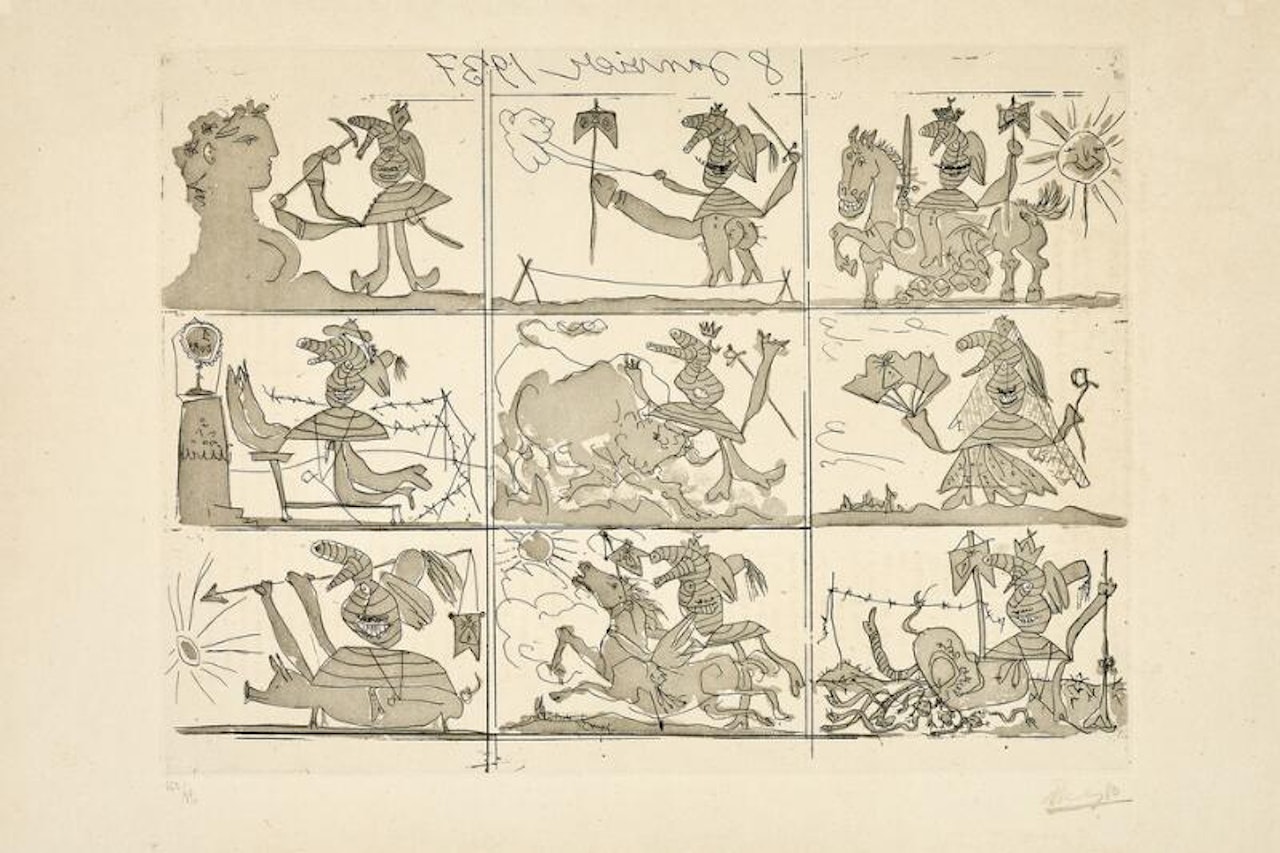 “Sueño y Mentira de Franco” (The Dream and Lie of Franco) by Pablo Picasso