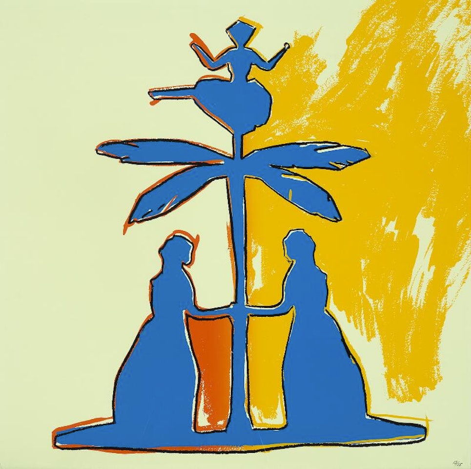 “Two women by a tree” from “The H. C. Andersen Series” by Andy Warhol