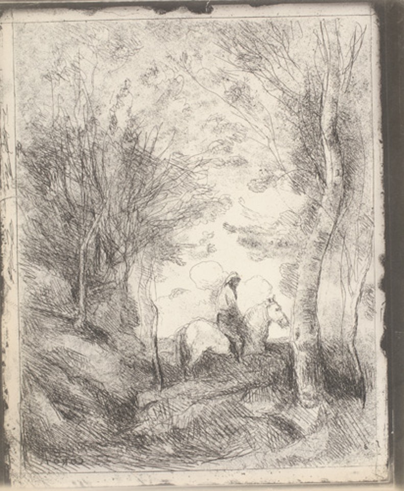 Le Grand Cavalier sous Bois by Jean Baptiste Camille Corot
