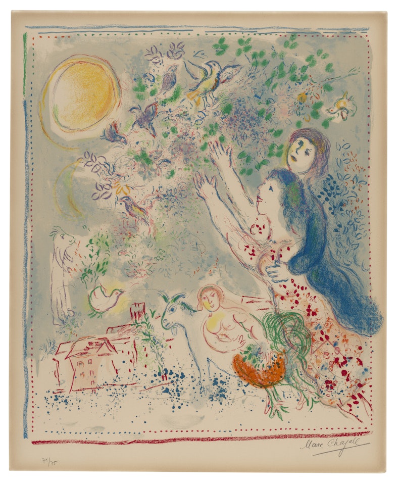 La chasse à l"oiseau bleu by Marc Chagall