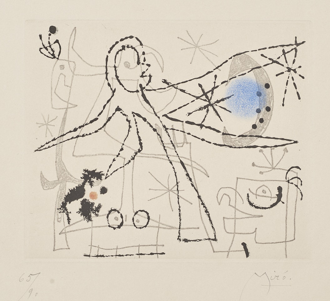 L"Oiseau dressé by Joan Miró