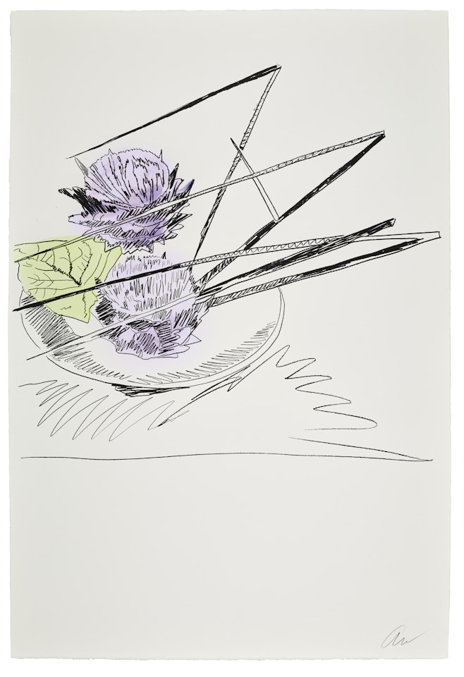 Flowers (Hand-Colored): one print; Flowers (Hand-Colored) : one print by Andy Warhol