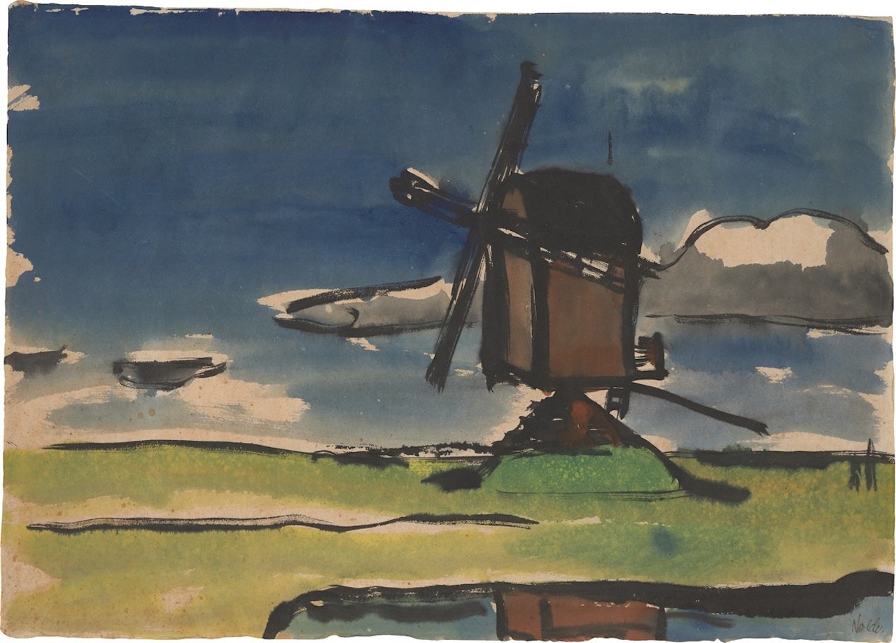 ”Bockwindmühle in Nordfriesland” by Emil Nolde