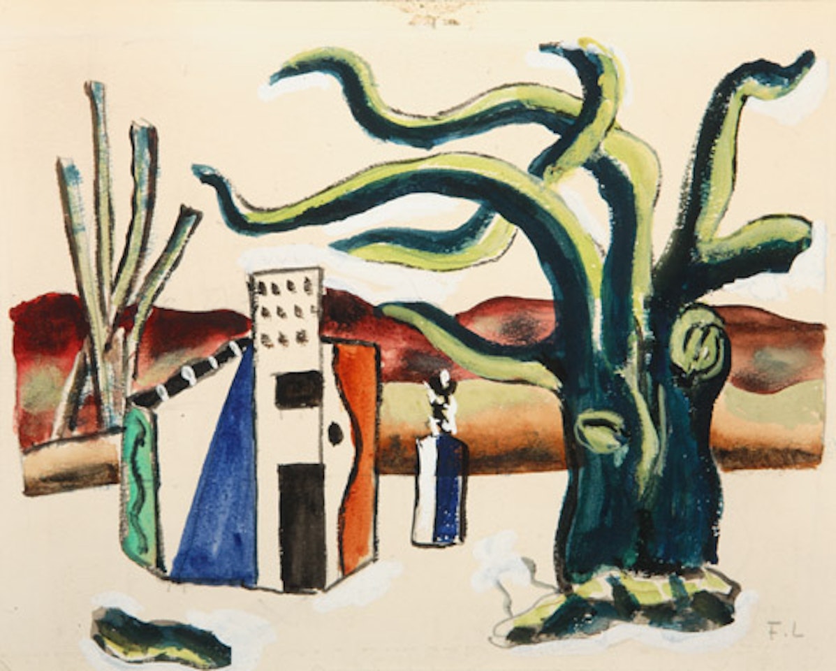 Decor pur le Ballet Russe de Serge Lifar "David Triomphant." by Fernand Leger