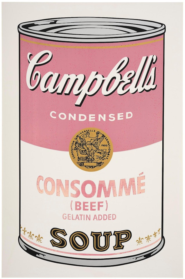 "Campbells soup Beef Consommé" by Andy Warhol
