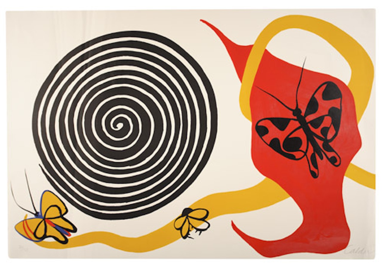 Butterflies and Spiral by Alexander Calder